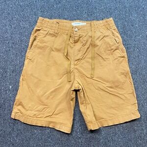 Pull&Bear Chino Shorts Sz 30 Mens Tan Skater Streetwear Drawstring Elastic Waist